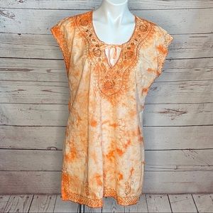 One World Beach Boho Swimsuit Cover Up sz Large